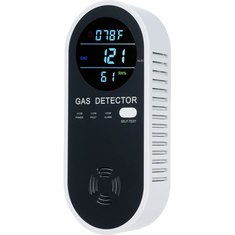 Détecteur de gaz naturel 3 en 1 sur prise, analyste propane Combustible, température et humidité, pour maison et camping-car, fuite LNG LPG méthane (1/4)