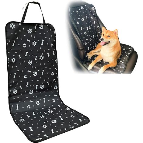 Hunde-Autodecke für Rückbank, wasserdicht, Oxford, Schwarz (1/5)