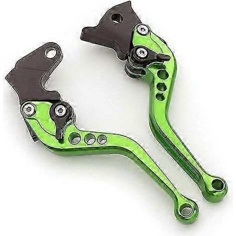 Pour Kawasaki Er6n Er 6n Er6 N Ninja 650r Er-6f 2009-2016 2015 Accessoires de poignée de levier de frein et d'embrayage en aluminium usiné CNC pour moto (vert court) (1/5)