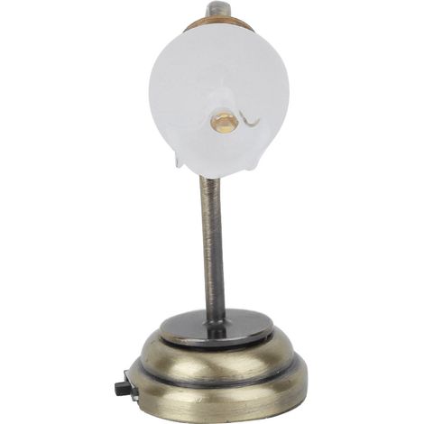 Lampe de table miniature LED en forme de fleur pour poupée 1:12, abat-jour floral, modèle de meuble jouet (1/5)