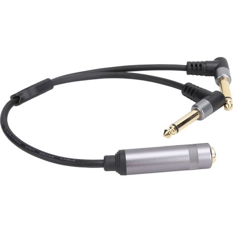 Câble séparateur audio stéréo 6.35mm femelle vers double mâle pour division de signal (1/5)