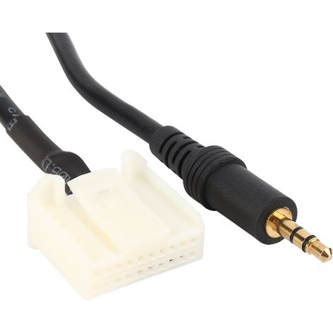 Prise jack 3,5 mm pour câbles audio AUX automobiles, compatible avec les fils noirs et les bornes blanches Toyota. (1/5)