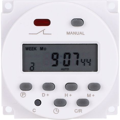 Minuterie hebdomadaire 12 V 16 A, commande marche/arrêt par microprocesseur, relais temporisé programmable (1/5)