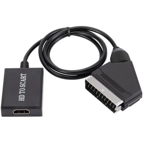 royaluxe-Convertisseur hdmi vers péritel adaptateur audio vidéo hd 1080p pour hdmi vers péritel Sky Box (1/5)