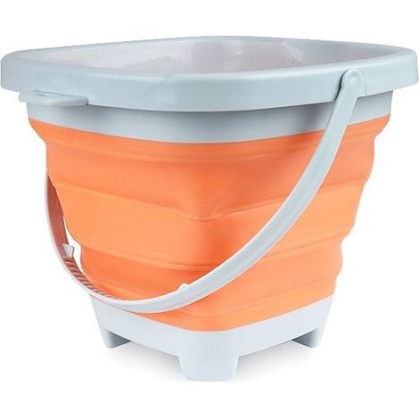 Secchio multifunzionale e pieghevole per esterni, secchio portatile per esche, secchio pieghevole in silicone per lavarsi, ideale per escursionismo, campeggio, ecc. (1/5)
