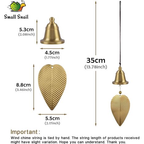 Cloche à Vent Japonaise Carillon Vintage en Cuivre Carillons Éoliens Décoratifs D'extérieur Décoratifs Suspendus pour Allée Jardin Cour Patio (1/3)