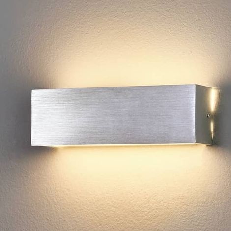 [GEBRAUCHT] B-Ware Lindby Wandleuchte Wandlampe Led Licht Aluminium Metall Glas Alu Gebürstet Warmw