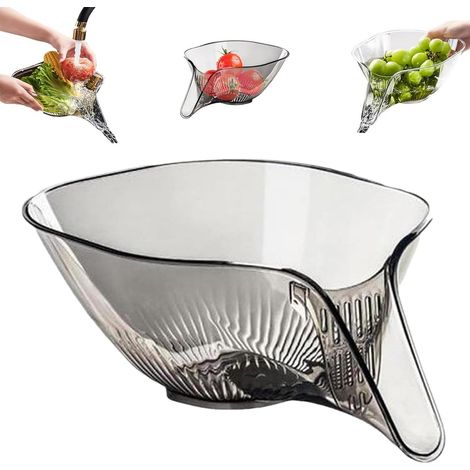 Égouttoir - Passoire avec entonnoir - Égouttoir - Passoire de cuisine - Grille d'égouttage - Plastique - Égouttoir à nouilles cuites - Multifonctionnel-AquaForge (1/5)