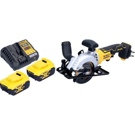 DeWalt DCS 571 P2 Sierra circular sin cable 18 V 115 mm sin escobillas + 2x batería 5,0 Ah + cargador