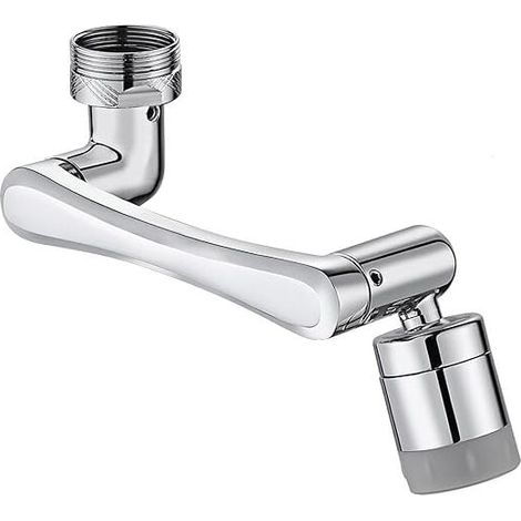 1440° Swivel Faucet Aerator, Rotatable Faucet Attachment Aerator with 2 Spray Functions, Multifunctional Rotatable Kitchen Faucet Fits 20mm, 22mm, 24mm External Thread MUMU