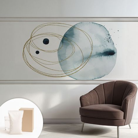 Carta Da Parati - Fotomurale In Vlies - per Decorazione pareti - Per La Cucina Camera Da Letto Per La Soggiorno Connessioni astratte 250x104 cm (1/5)