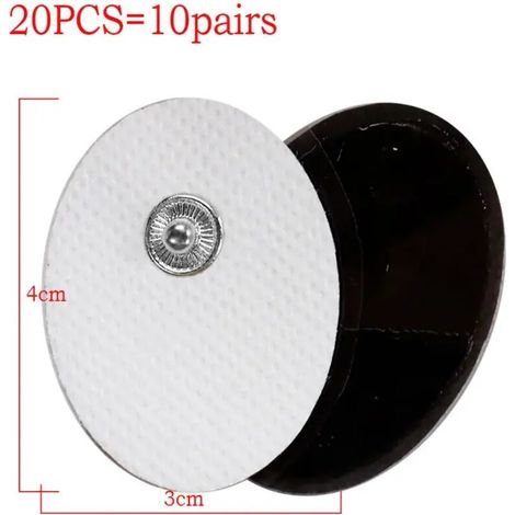 10/20 gel electrodes for TENS acupuncture, physiotherapy, and EMS (electrical muscle stimulation) devices - Stickers 01997-AquaForge