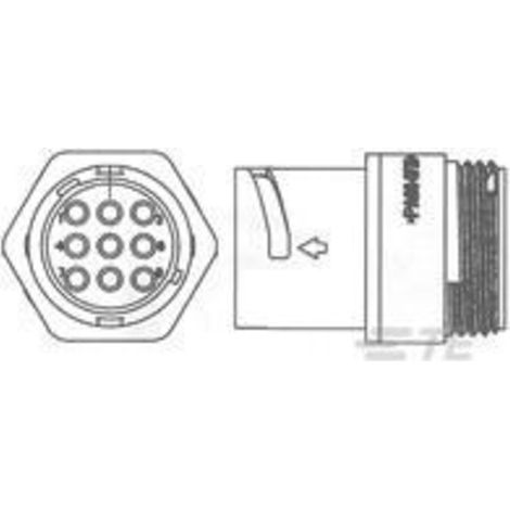 TE Connectivity 1445825-3 Rundstecker Stecker, Einbau Gesamtpolzahl: 9 Serie (Rundsteckverbinder): C