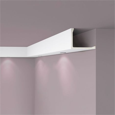NMC L2-box ARSTYL Noel Marquet 1 caja 3 piezas Moldura de cobertura Perfil de estuco diseño moderno blanco 6 m