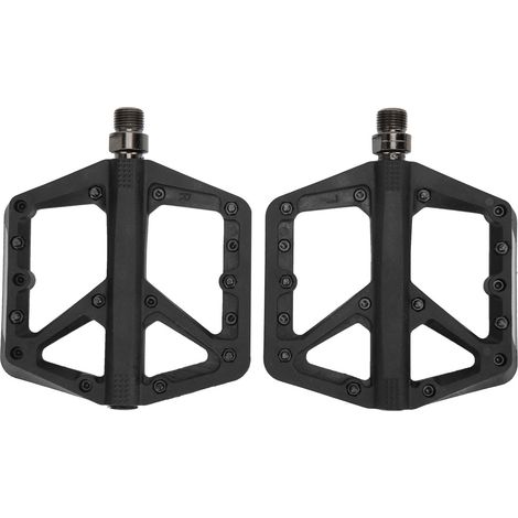 Pédales de vélo en nylon à fibre, 3 roulements, antidérapantes, plates pour VTT cyclisme (1/5)