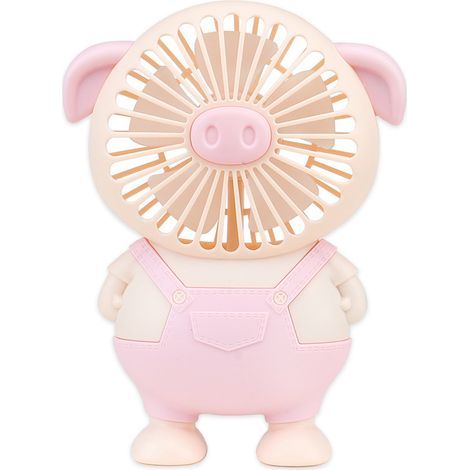 Tragbarer USB-Ventilator – Leiser Tischventilator mit Licht und 2 Geschwindigkeitsstufen – Für Studentenzimmer oder Büro – 1 Stück (1/5)