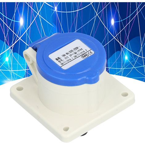 Industriesteckdose ZNG-313, 3 Löcher 16A, einphasige Luftfahrtsteckdose, 16A 2P, Unterputzsteckdose für Verteilerkästen, 220V-250V. (1/5)