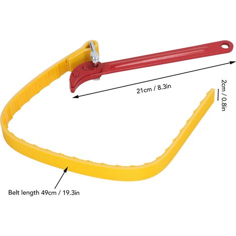 Ortviai Clé à sangle réglable universelle pour bouteilles de filtre à eau 10 et 20 pouces – ABS antidérapant, diamètre 5–15 cm (1/4)