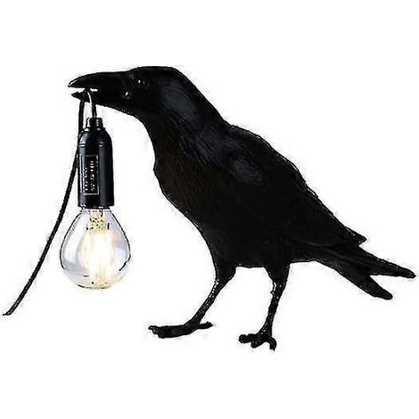 Lampe murale oiseau à côté des lampes de bureau et veilleuse de chambre (1/3)