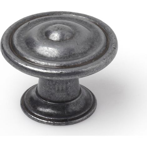 Pomo para Mueble Estilo Clásico Fabricado en Zamak Acabado en Plata Vieja Medidas 303023 mm Sistema de Fijación Atornillado Incluye Tornillos M4 2 Unidades -