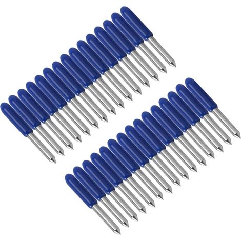 Lot de 30 lames de découpe en vinyle à 60 degrés pour traceur de découpe, fraiseuse, outil de sculpture (1/4)