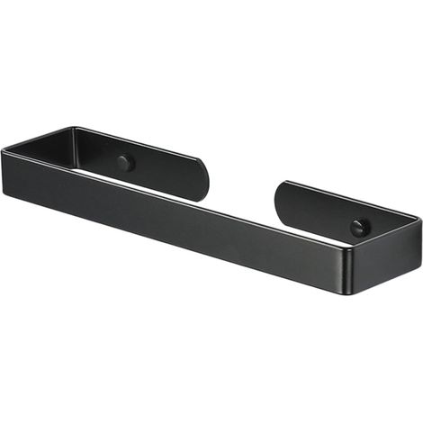 Porte-serviettes adhésif gain de place 30 cm en a 30 cm en aluminium, fixation sans perçage, facile à utiliser pour salle de bain et cuisine (1/5)
