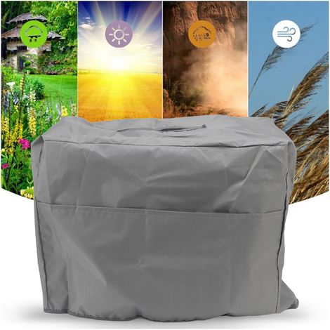 Housse de protection imperméable pour poste à souder, en taffetas de polyester argenté 190T, résistante aux UV et à la poussière, pour jardin ou balcon, 47 x 28 x 37 cm, grise. (1/5)