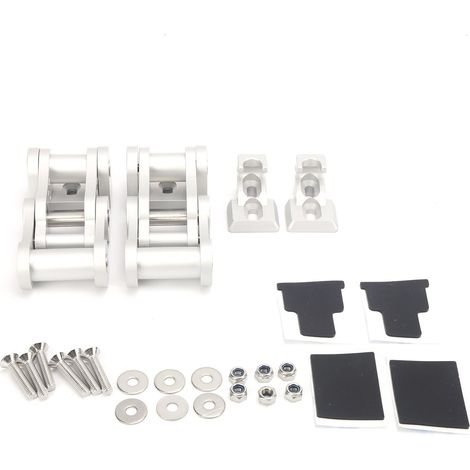Crochets de Capot en Aluminium CNC Verrou de Bonnet Compatible Jeep Wrangler JK JKU 2007-2018 Argent (1/5)