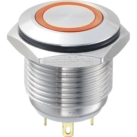 TRU COMPONENTS 701868 GQ16F-10E/J/R/12V Vandalismusgeschützter Drucktaster 48 V/DC 2 A 1 x Aus/(Ein) (1/2)