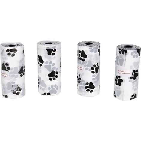 pack 4 rollos bolsas de basura para excrementos de mascotas 15 unidades cada rollo 35,5 x 23 cm (1/5)