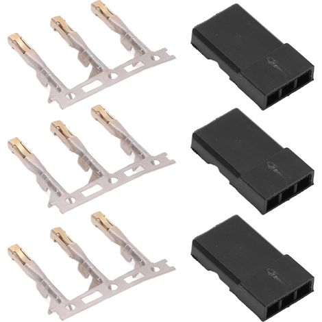 100er-Set 11.040 3-polige Stecker-Buchsen-Steckverbinder, vergoldet, für Modell Bevel Flugzeugempfänger (1/5)