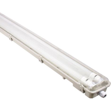 Réglette LED étanche 160 cm 2x24W 2400 lm 6500K IP65 – Corps en polycarbonate pour environnements humides – Angle d'éclairage 120° – Woltz