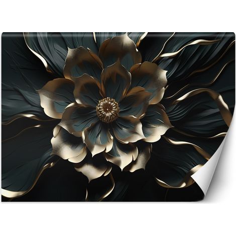 Papier peint Fleur glamour dorée 450x315 (1/5)