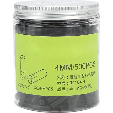 500 pièces Bouchons de Câble de Frein Plastique 4mm Léger Haute Flexibilité Accessoires Vélo (1/5)