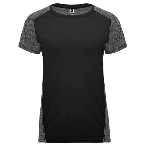 Camiseta técnica bicolor para mujer combinada en espalda y hombros ZOLDER WOMAN M Negro/Negro Vigore