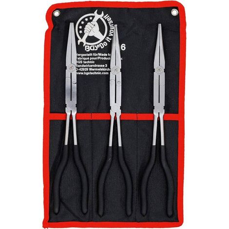 Jeu de Pinces à Double Charnière 3 pcs - Acier, Précision et Robustesse, Pro - D-Work (1/5)