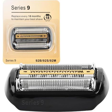 Tete rasoir serie 9,Tete de Rasoir pour Électrique,TêTes de Rechange pour Rasoir éLectrique,Compatible avec tous les rasoirs de la série 9,9040s,9080cc,9093s,9095cc,9240s,etc,Noir