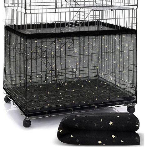 Housse anti-éclaboussures pour cage à oiseaux, filet anti-éclaboussures pour cage à oiseaux, poudre anti-plumes, housse anti-mouches et anti-insectes, housse pour cage à perroquet (1/5)