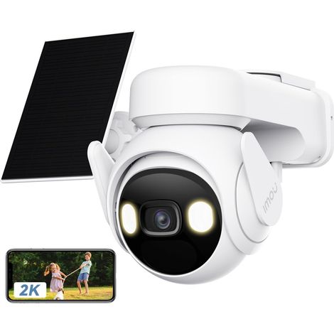 Imou 2K Caméra Surveillance WiFi Exterieure sans Fil Solaire 15000mAh Camera Solaire Exterieur 360° PTZ WiFi 2.4GHz Vision Nocturne Couluer Détection Humaine AI Audio Bidirectionnel Sirène (1/5)