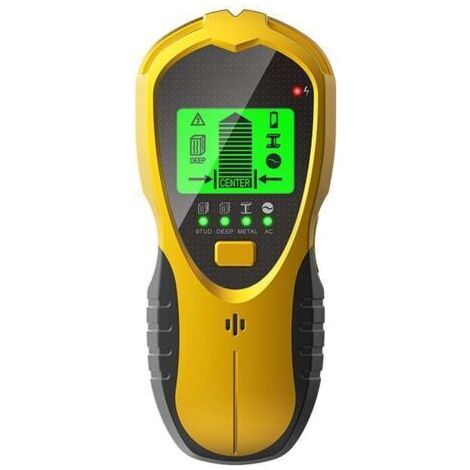 FENOPLASTICADétecteur de Mur 4 en1 Detecteur de Metaux Mural Avec Écran LCD Détecteur de Montants,Détecteur Avec Batterie 9V Pour Détection Métaux,Fils Électrique,Studs en Bois dans Murs,Sols et Plafo (1/4)