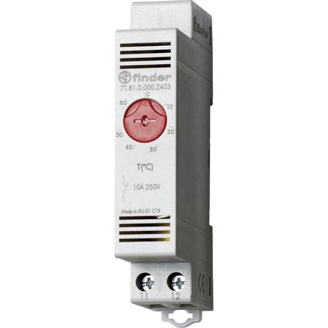 Finder Thermostat d'armoire 7T.81.0.000.2403 250 V/AC 1 NF (R) (L x l x H) 88.8 x 17.5 x 47.8 mm 1 p (1/3)