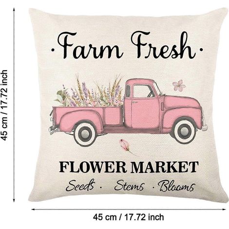 Coussin décoratif pour canapé, motif lavande printanière, housse de coussin, taie d'oreiller A (1/2)