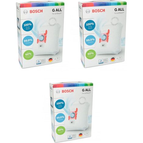 3 X 4 SACCHETTI BOSCH ORIGINALE TIPO G ASPIRAPOLVERE IN CARTA + FILTRO 00460440 (1/4)