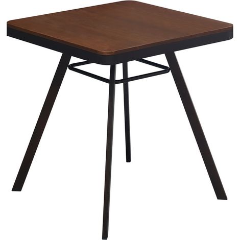 Tavolo per interni Industrial 70x70x76 cm in metallo e MDF frassino