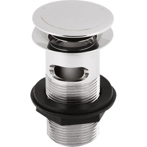 Nuie Chrome Slotted Push Button Basin Waste - EK303 (1/5)