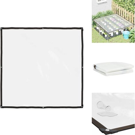 Bâche transparente avec œillets 2x2 m polyéthylène - Bâche Transparente - Bâches Transparentes - Bâche Claire - Bâche Transparente Robuste (1/5)