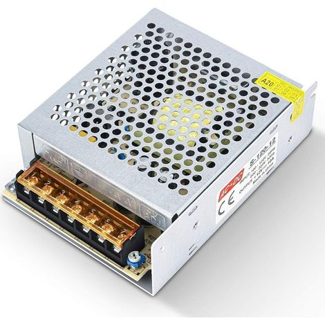 Kingwen Alimentation 12V 10A Transformateur LED 120W Commutation Alimentation AC 110V/220V DC 12V transformateur d'alimentation pour Radio,Bandes LED (1/5)