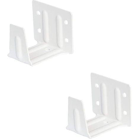 Lot de 2 supports de support centraux, couleur blanche pour rail de stores vénitiens de 5,1 cm, supports de fixation pour stores en bois (1/5)