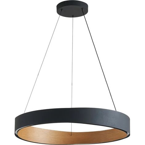[GEBRAUCHT] B-Ware Lucande Led Hängeleuchte Pendel Daelor Fernbedienung Schwarz Holz Cct Dimmbar291