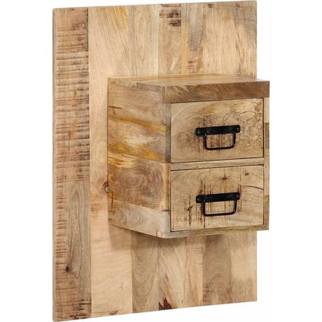 Mesita de noche madera maciza de mango 60x32x80 cm vidaXL (1/5)